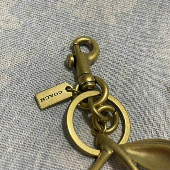 Coach Cherry Brass Cherry Bag Charm Keychain - Picture 4 of 4